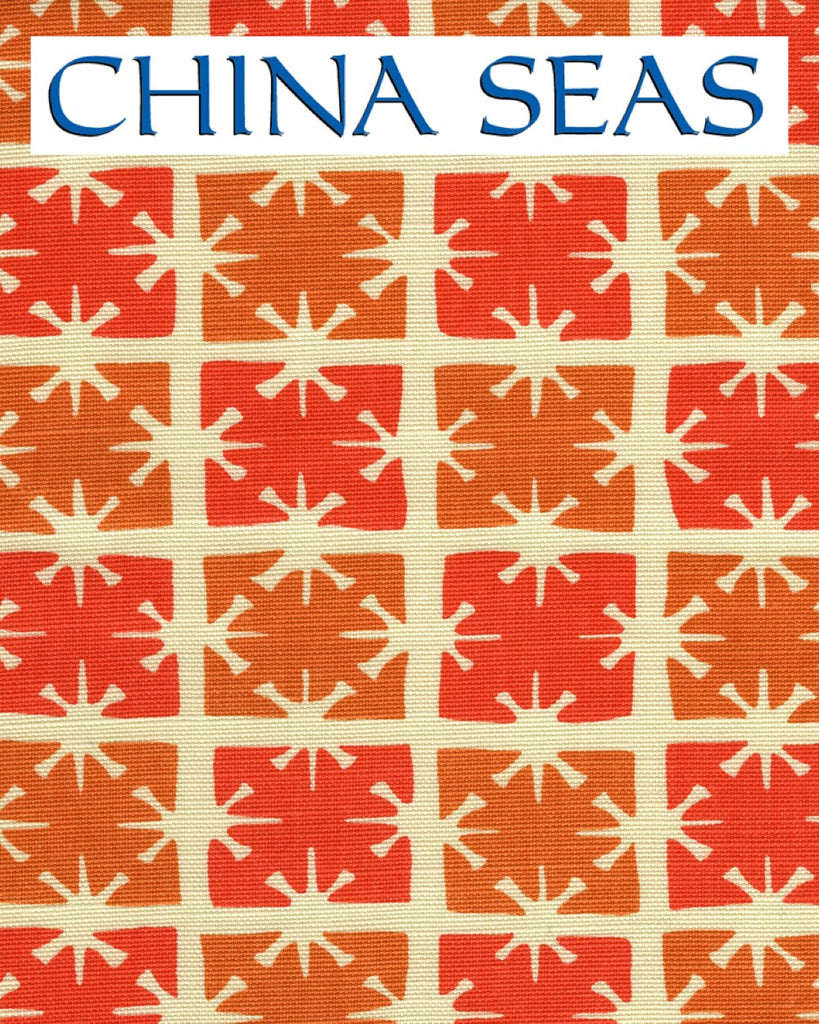 Georgia Small Scale Tangerine Orange on tint Sample Fabric 