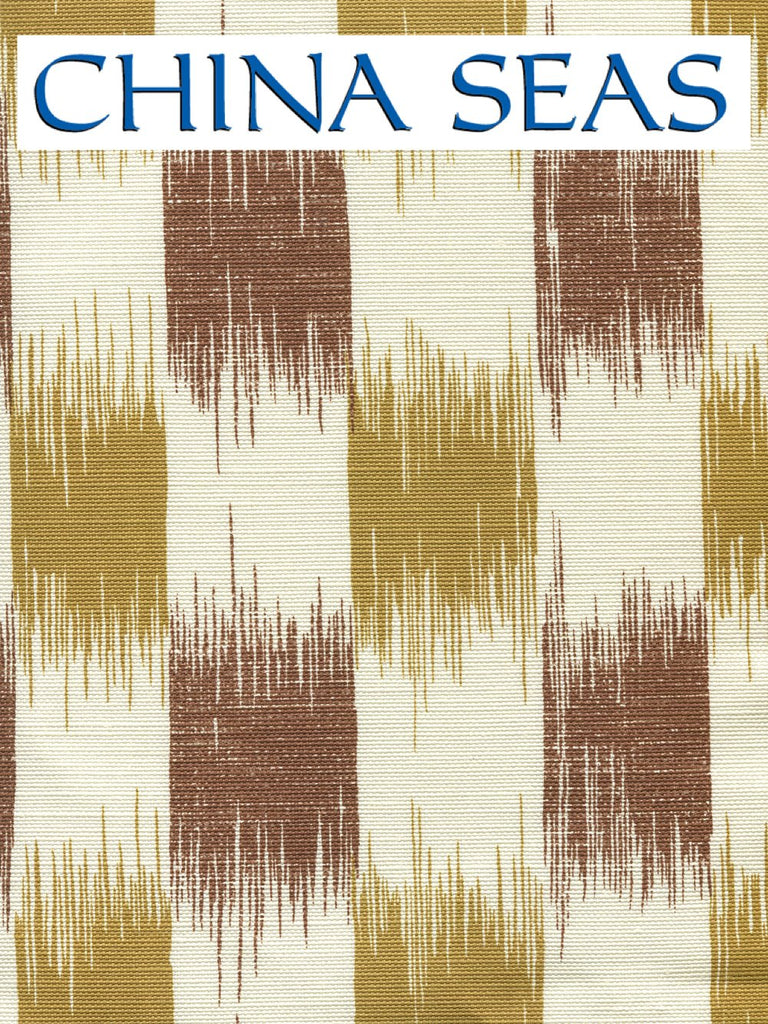 II Blue Ikat Camel Tobacco on Tint DW Wallpaper
