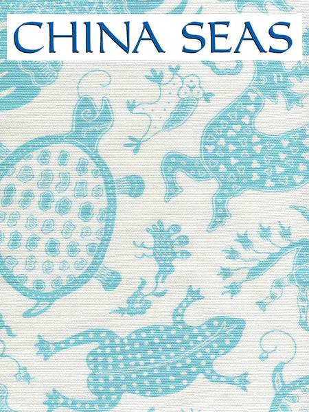 Indramayu Reverse Turquoise on White Sample Fabric 