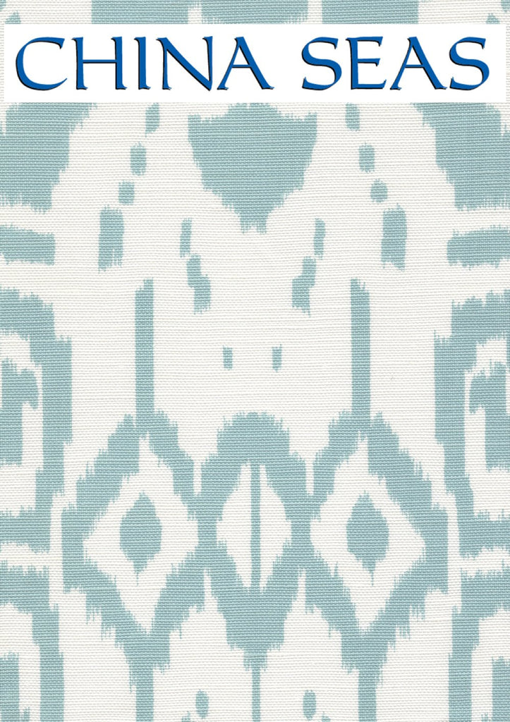 Island Ikat Bali Blue on White Sample Fabric 