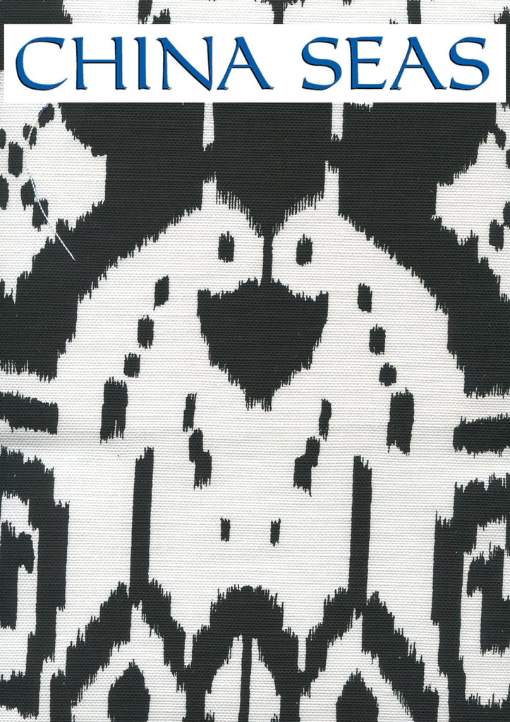 Island Ikat Black on White Sample Fabric 