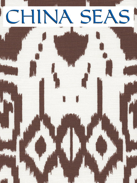 Island Ikat Brown on White Sample Fabric 