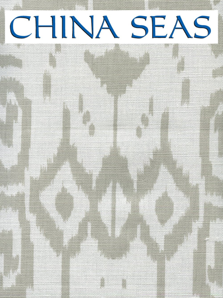 Island Ikat Dove Gray on White Sample Fabric 
