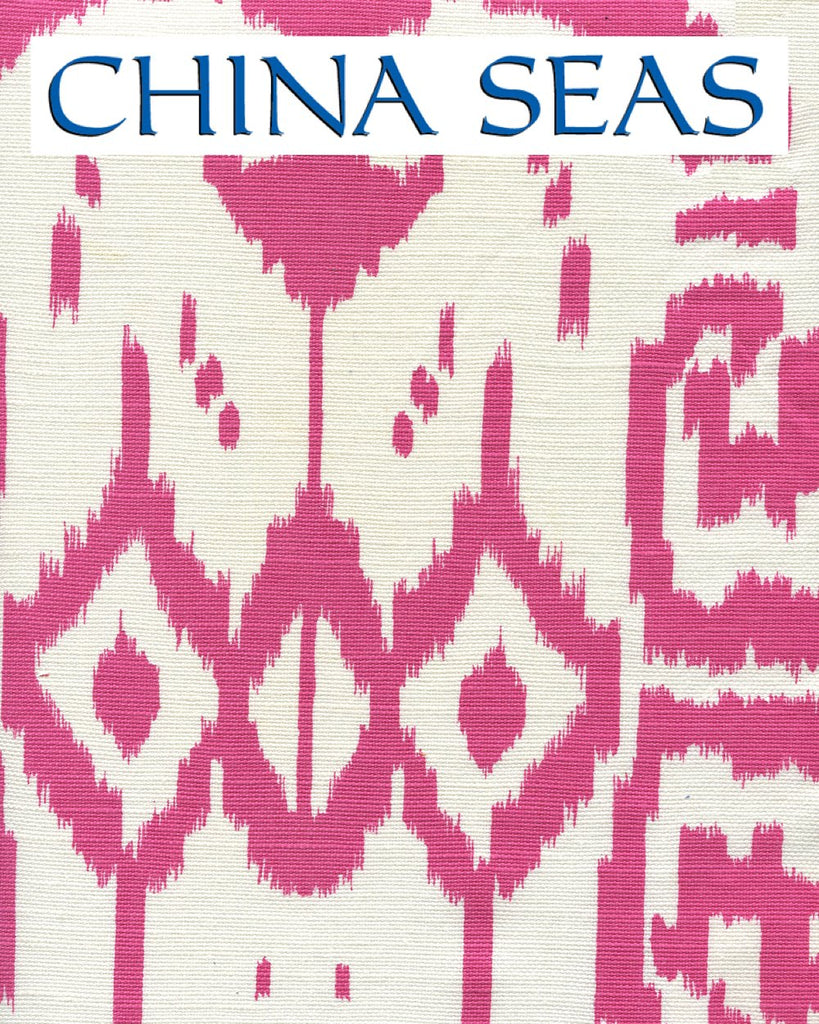 Island Ikat Magenta on White Sample Fabric 