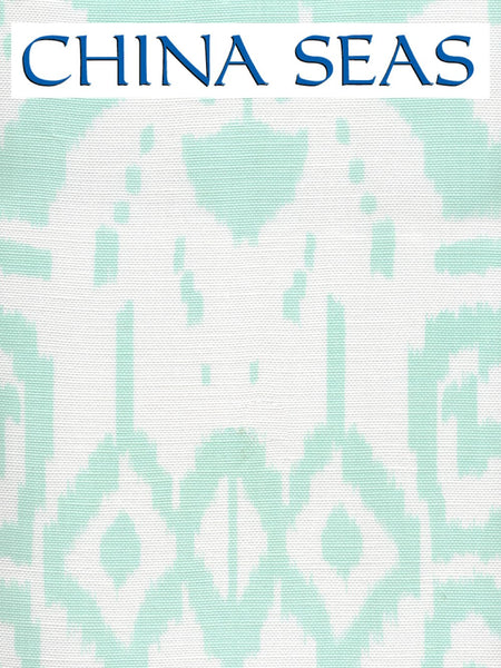Island Ikat Pale Aqua on White Sample Fabric 