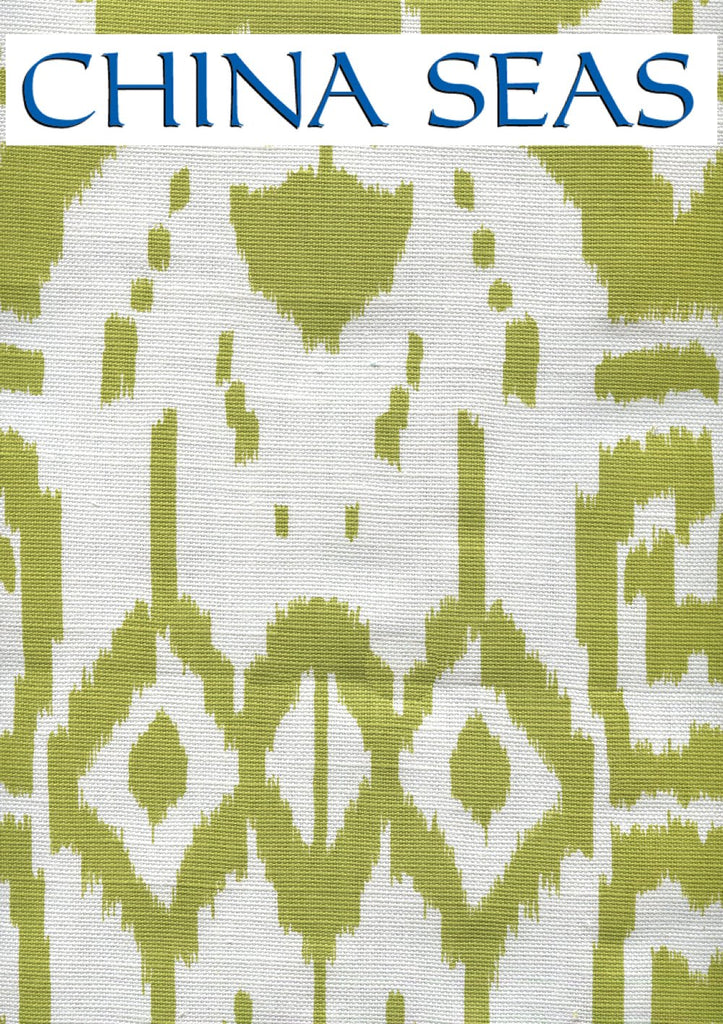 Island Ikat Palm Green Sample Fabric 