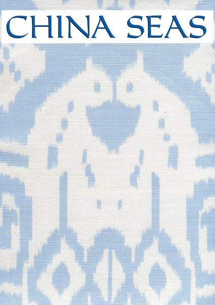 Island Ikat Zibby Blue on white Sample Fabric 