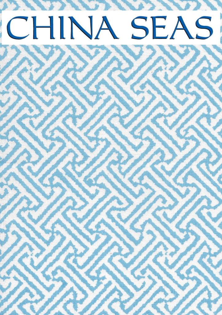 Java Java New Blue on White Linen Sample Fabric 