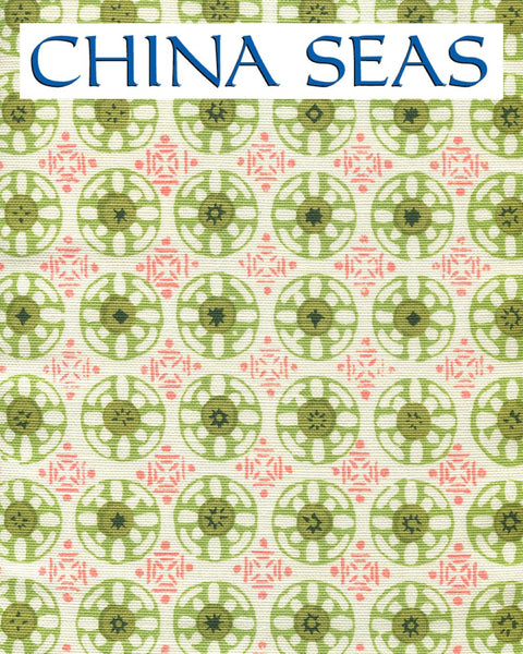 Kediri Batik Coral Forest Jungle Pistache Sample Fabric 