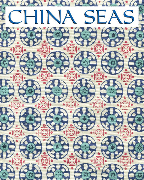 Kediri Batik Red Navy New Navy Turquoise Sample Fabric 