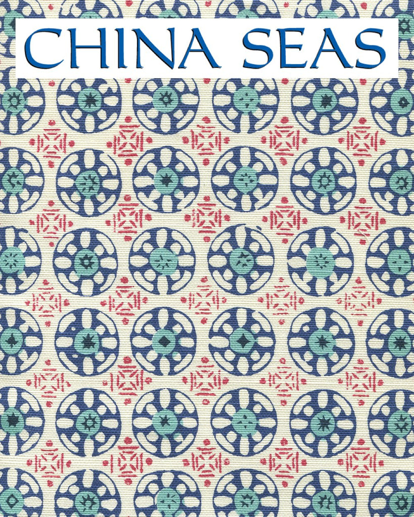 Kediri Batik Red Navy New Navy Turquoise Sample Fabric 