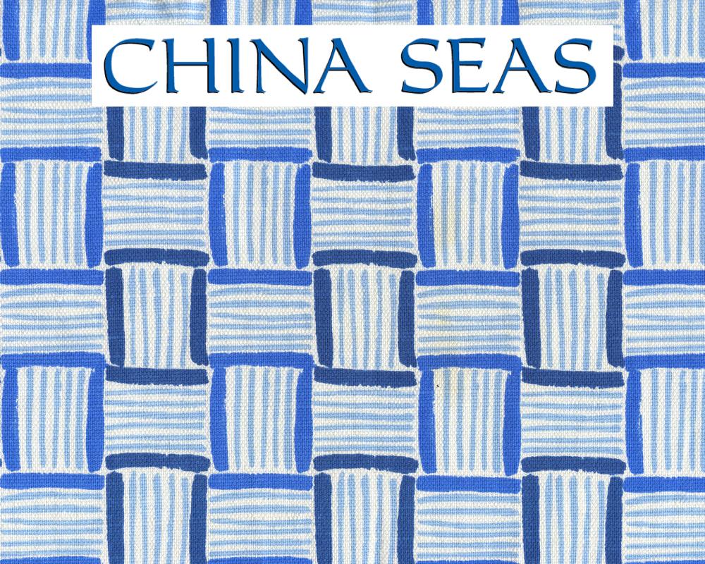 Key West II Blues on White Sample Fabric 