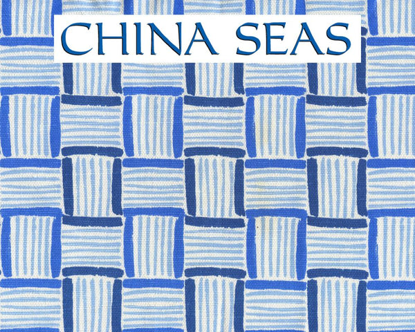 Key West II Blues on White Sample Fabric 