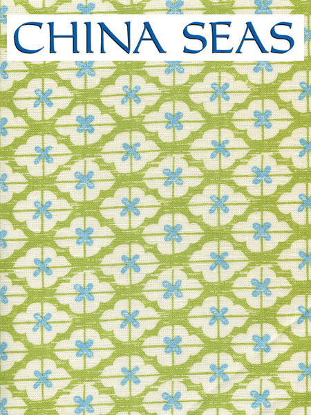 Kyoto Two Colors Jungle New Blue on Tinted Sample Fabric 