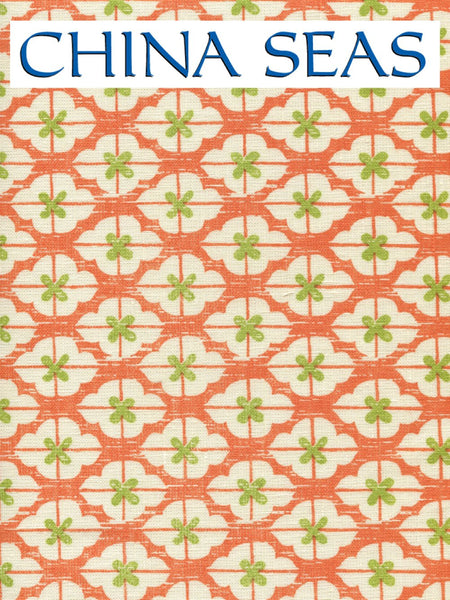 Kyoto Two Colors Orange New Jungle on Tinted Sample Fabric 