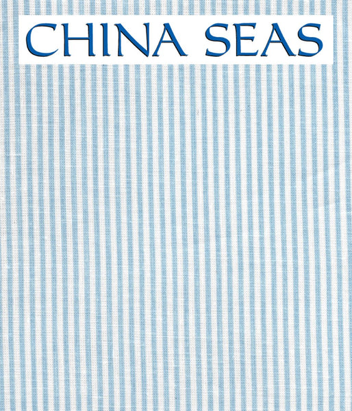 Lila Stripe Blue on White Linen Sample Wallpaper 