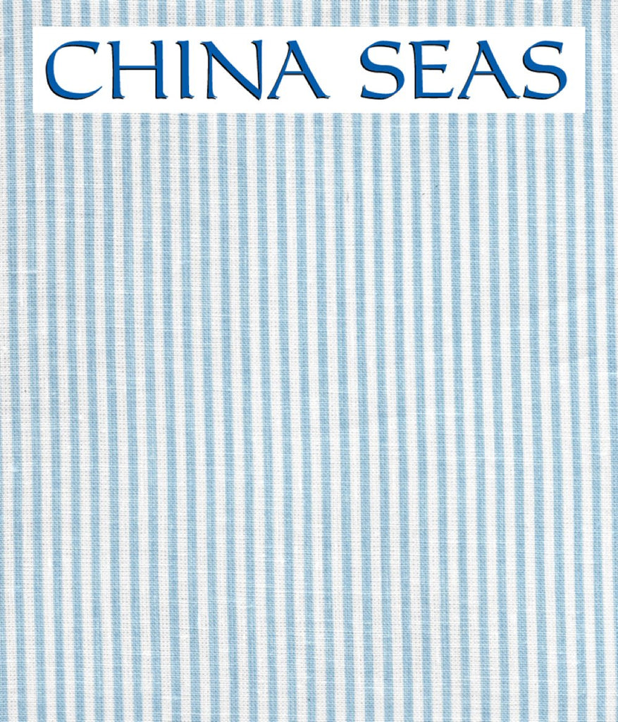 Lila Stripe Blue on White Linen Sample Wallpaper 