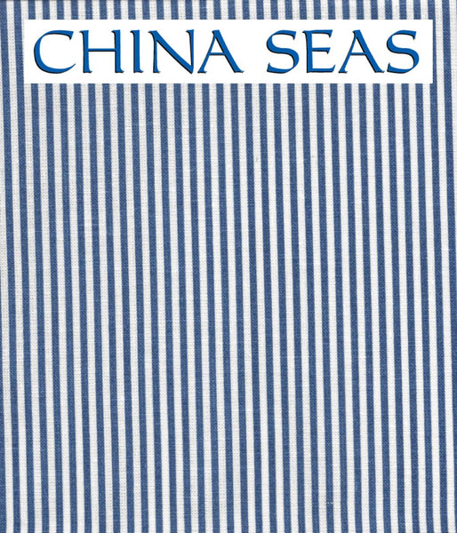 Lila Stripe Navy on White Linen Sample Wallpaper 