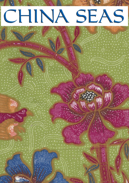 Lim Bamboo II Jungle Green Multi Sample Fabric 