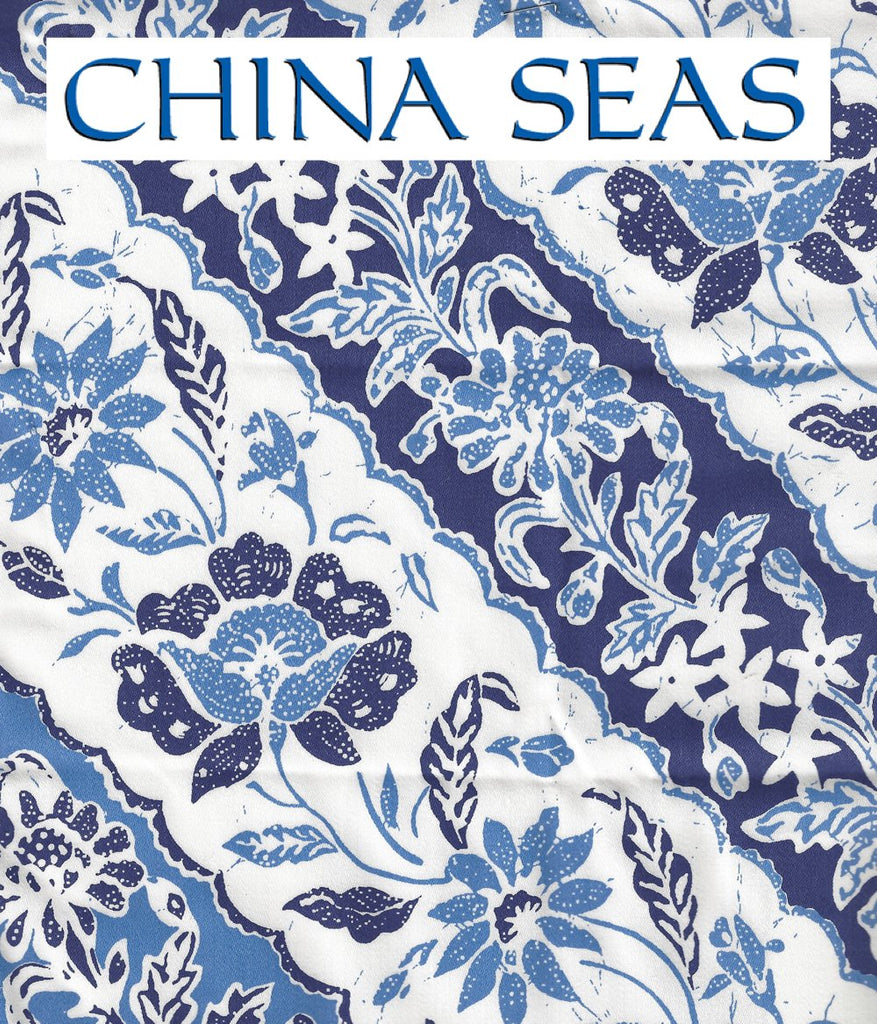 Lim Diagonal French Blue Navy on White Cotton Sample Fabric 