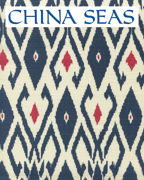 Lockan Navy Red on Tint Sample Fabric 