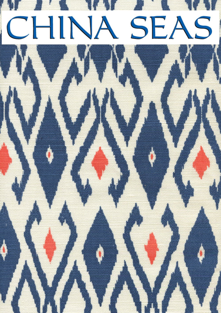 Lockan New Navy Orange on Tint Sample Fabric 