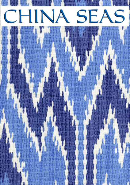 Lucaya Ikat Multi Sky Blue Sample Fabric 