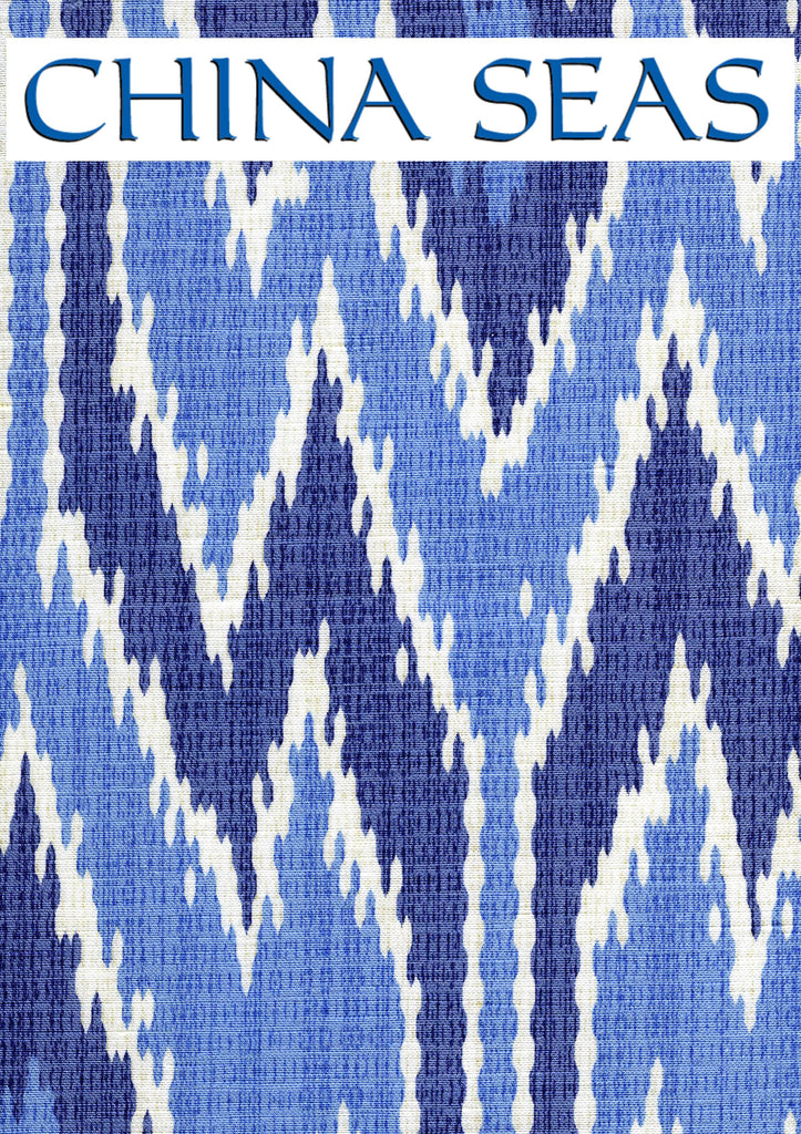 Lucaya Ikat Multi Sky Blue Sample Fabric 