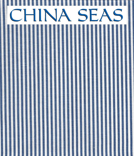 Lulu Stripe Navy on White Linen Sample Wallpaper 