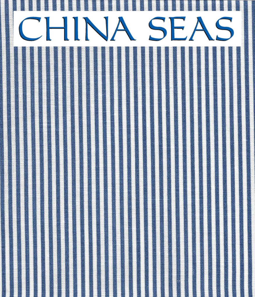 Lulu Stripe Navy on White Linen Sample Wallpaper 