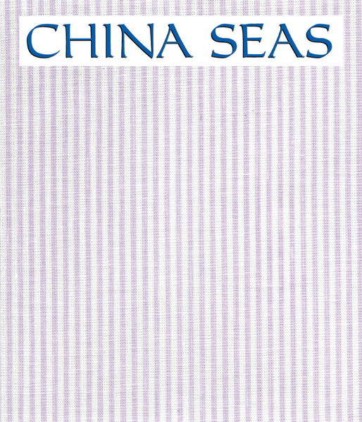 Lulu Stripe Soft Lavender on White Linen Sample Wallpaper 