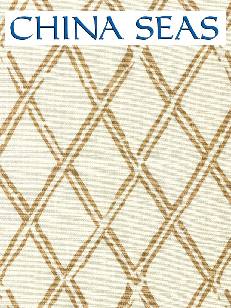 Lyford Diamond Bamboo Camel on Tint Sample Fabric 