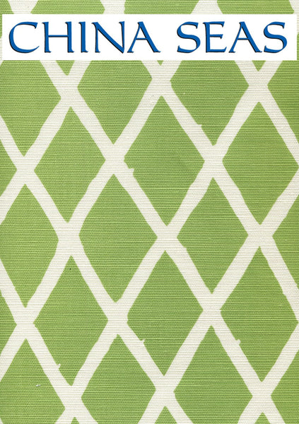 Lyford Diamond Blotch Green on Tint Sample Fabric 