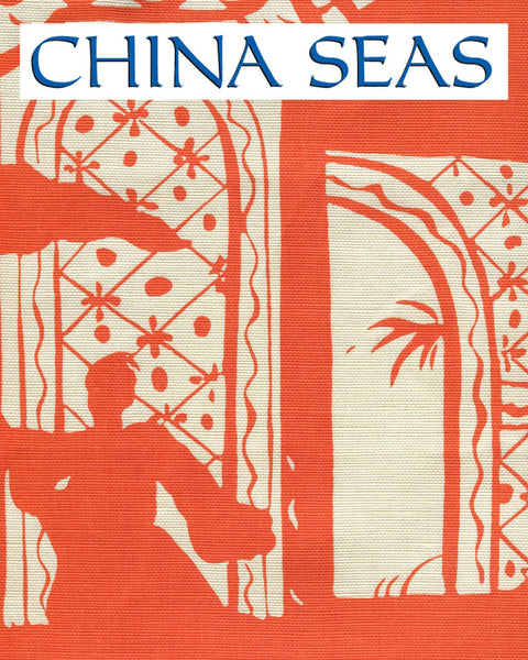 Lyford Pagoda Orange on Tint Sample Fabric 