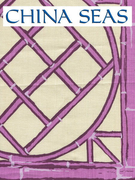 Lyford Trellis Lilac Purple Cream Sample Fabric 