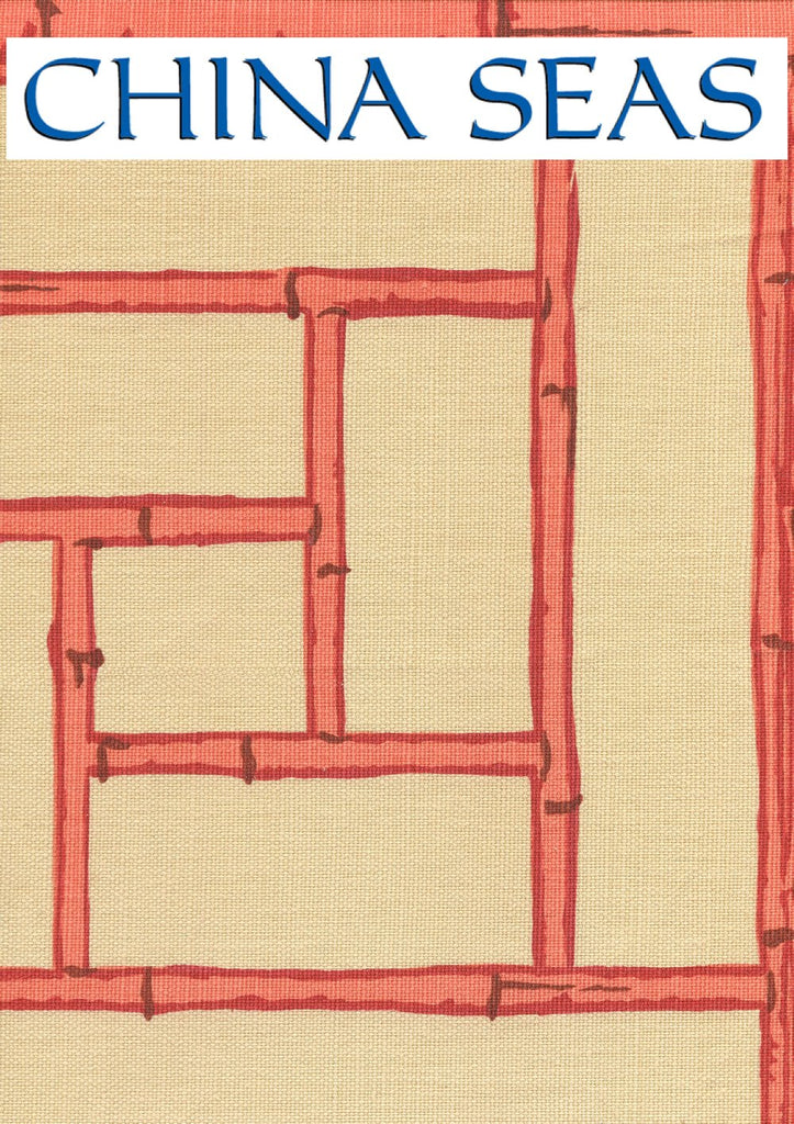 Lyford Trellis Red Merlot Cream Sample Fabric 