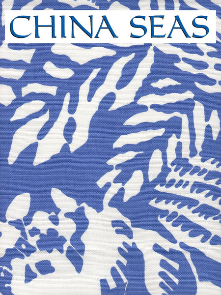 Macambo Blue on White Sample Fabric 