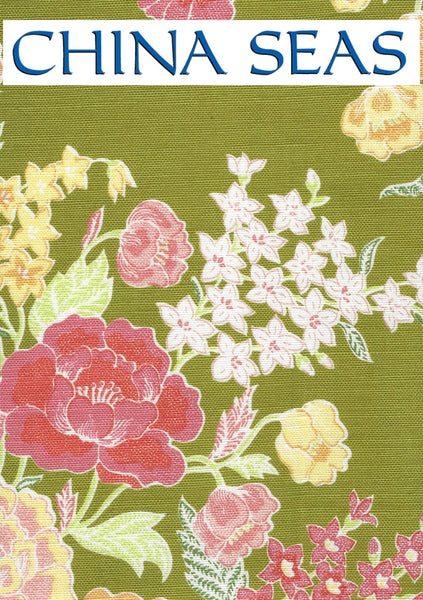 Macao II Jungle Green Multi Sample Fabric 