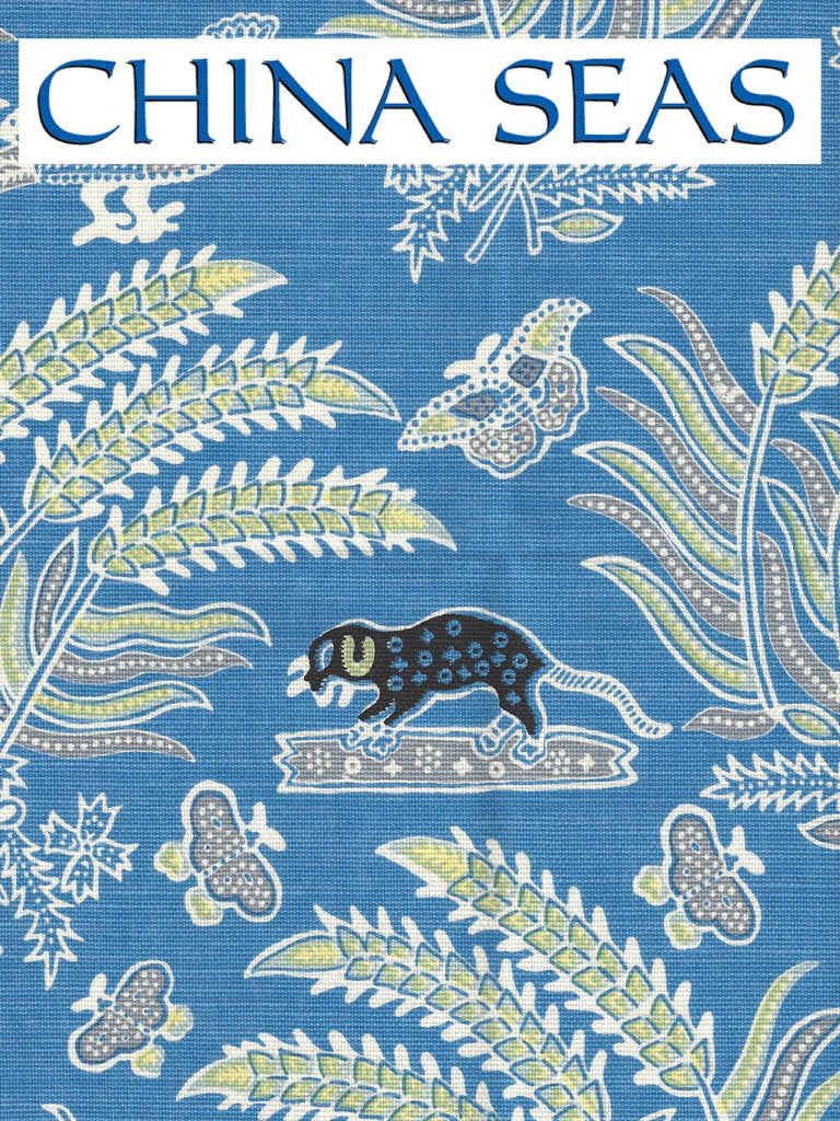 Malay Batik French Blue on Tinted LC Sample Fabric 