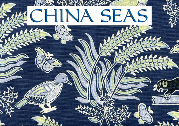 Malay Batik Navy Multi on Tinted LC Sample Fabric 