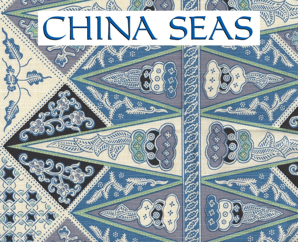 Malay Stripe French Blue on Tinted LC Sample Fabric 