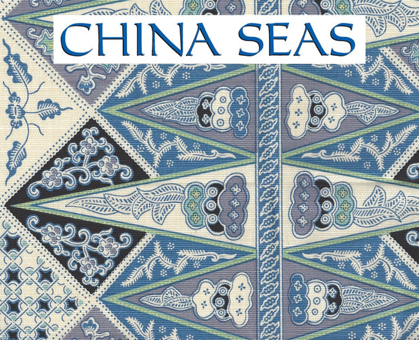 Malay Stripe French Blue on Tinted LC Sample Fabric 