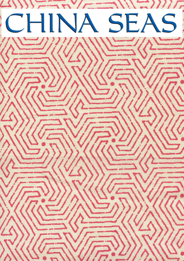Maze Magenta on tint Sample Fabric 