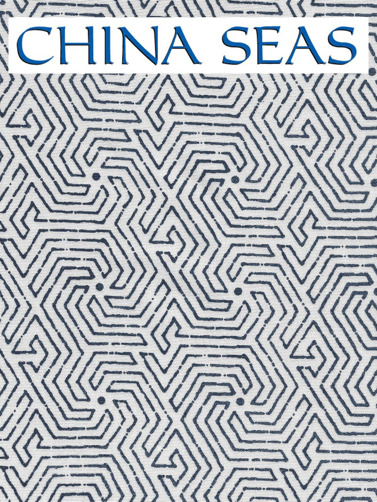 Maze Navy on Tint Sample Fabric 