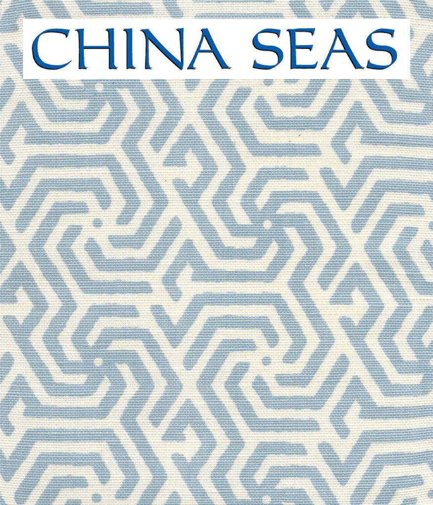 Maze Reverse One Color Turquoise on tint Sample Fabric 