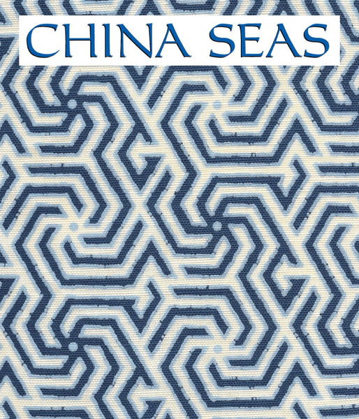 Maze Reverse Two Colors Turquoise Dark Turquoise on tint Sample Fabric 