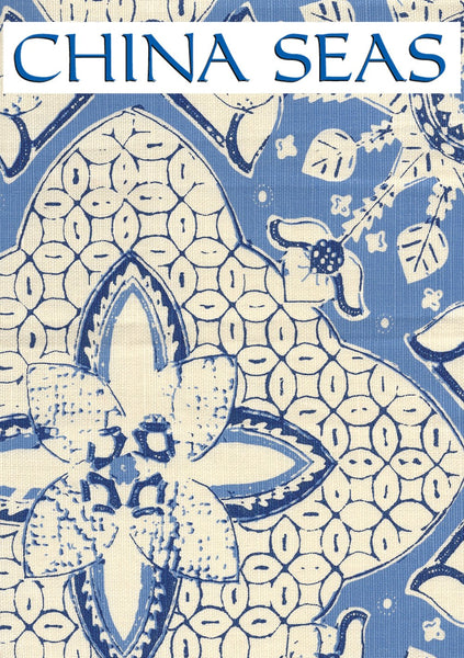 New Batik French Blue Navy on Tint Sample Fabric 