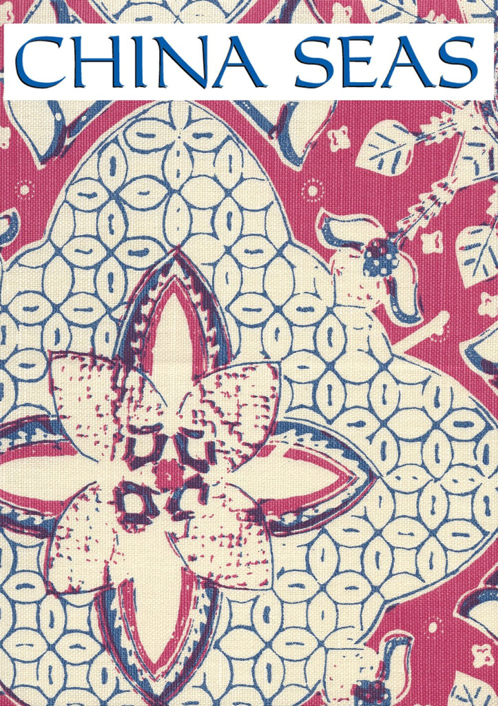 New Batik Magenta New Navy on Tint Sample Fabric 