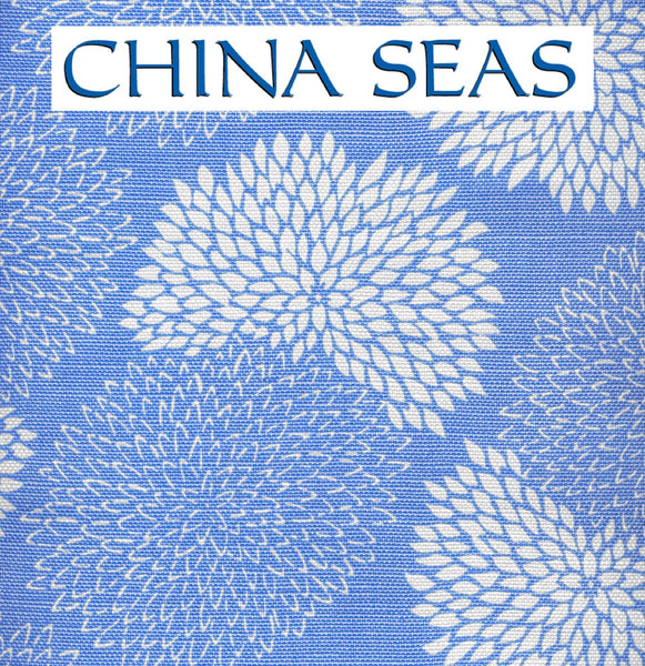 New Chrysanthemum Reverse Black on White Sample Fabric 