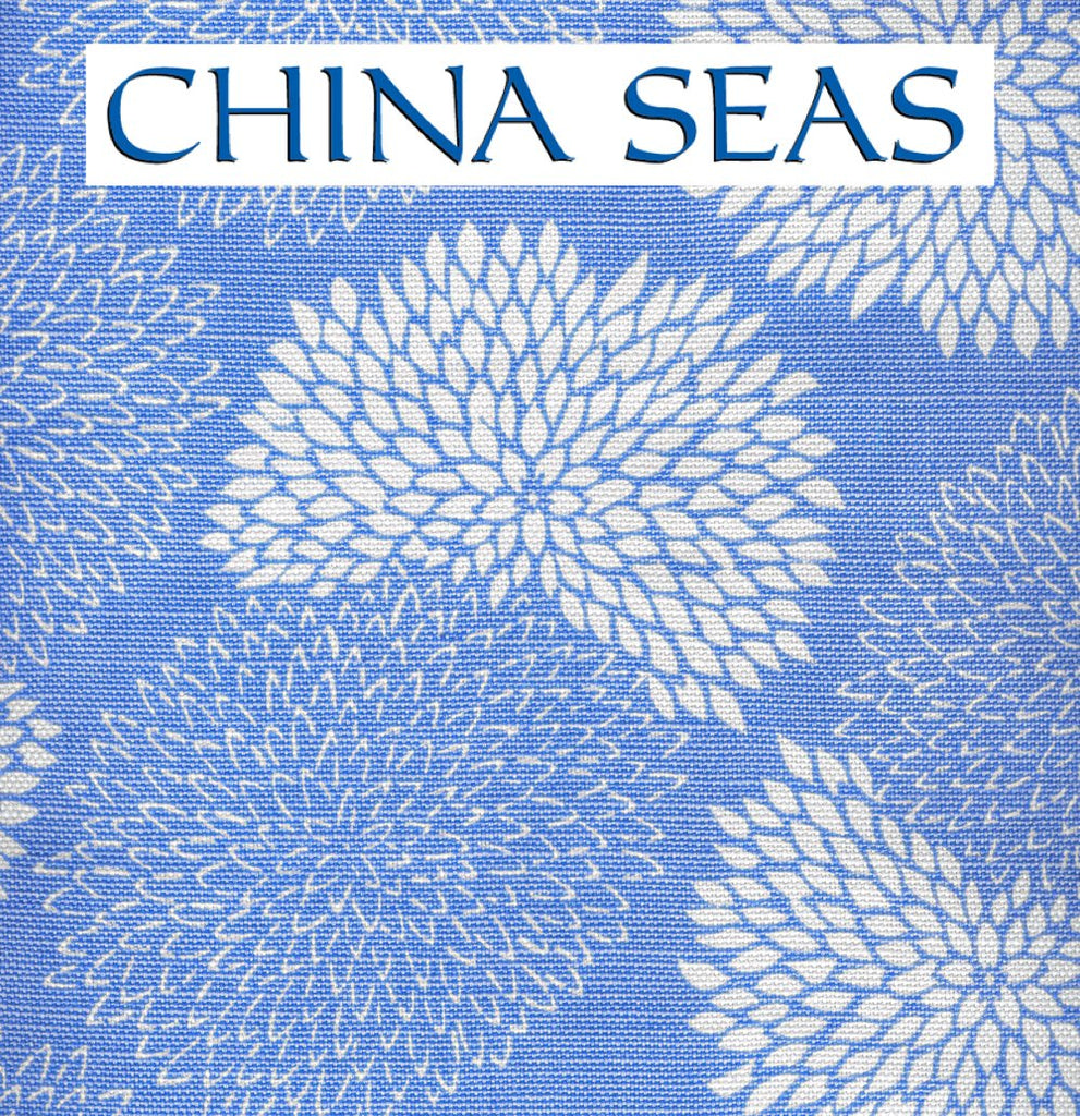 New Chrysanthemum Reverse Black on White Sample Fabric 